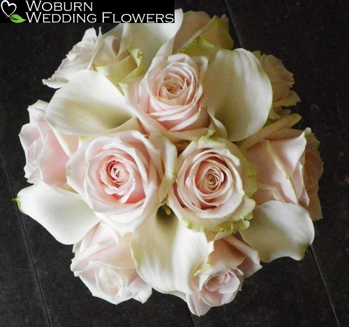 Rose and Calla Lilly hand tied bouquet.