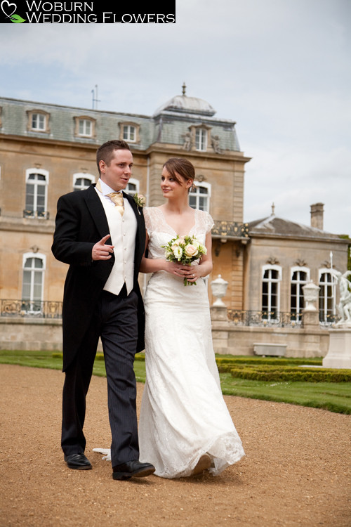 Rear of Wrest Park with one of our bouquets.
